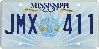 MS license plate JMX411