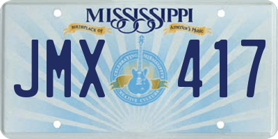 MS license plate JMX417