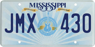 MS license plate JMX430