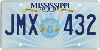 MS license plate JMX432