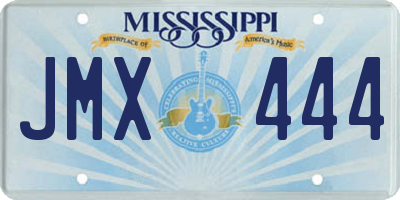 MS license plate JMX444