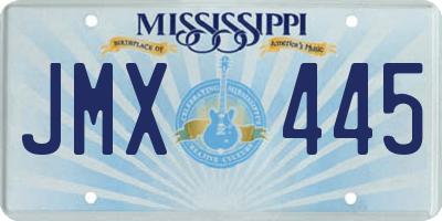 MS license plate JMX445