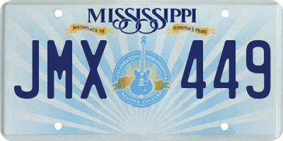 MS license plate JMX449