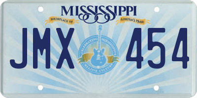 MS license plate JMX454