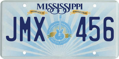 MS license plate JMX456