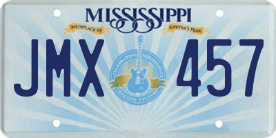 MS license plate JMX457
