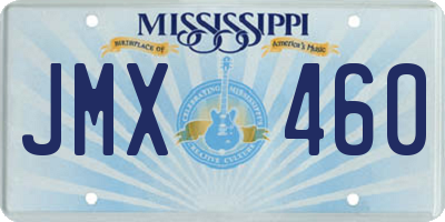 MS license plate JMX460