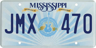MS license plate JMX470