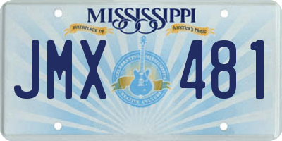 MS license plate JMX481