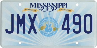 MS license plate JMX490