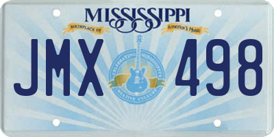 MS license plate JMX498