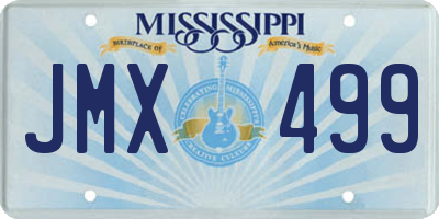MS license plate JMX499