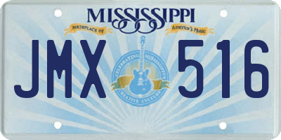 MS license plate JMX516