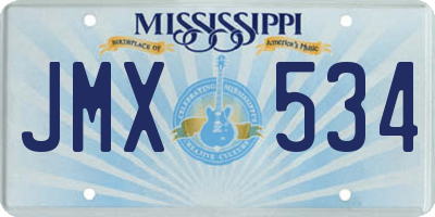 MS license plate JMX534