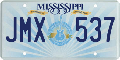 MS license plate JMX537