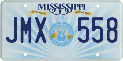 MS license plate JMX558