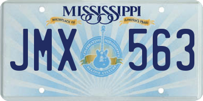 MS license plate JMX563