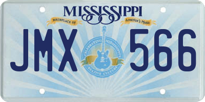 MS license plate JMX566