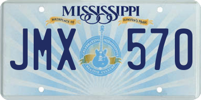 MS license plate JMX570