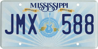 MS license plate JMX588