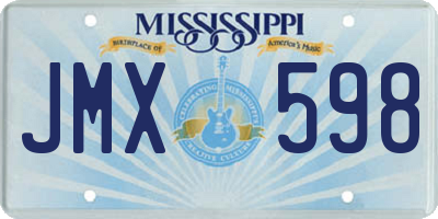 MS license plate JMX598
