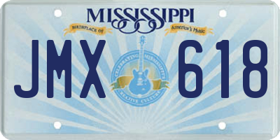MS license plate JMX618