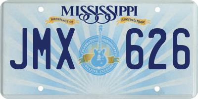 MS license plate JMX626