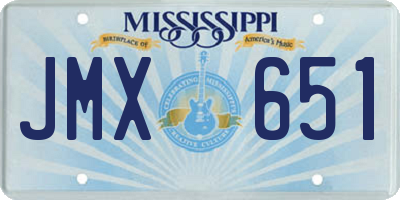 MS license plate JMX651
