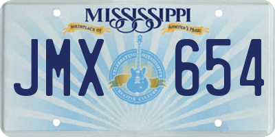 MS license plate JMX654