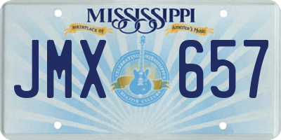 MS license plate JMX657