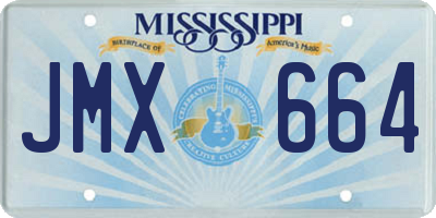 MS license plate JMX664
