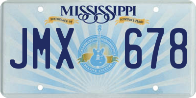 MS license plate JMX678