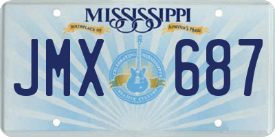 MS license plate JMX687