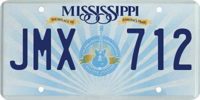MS license plate JMX712