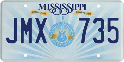 MS license plate JMX735