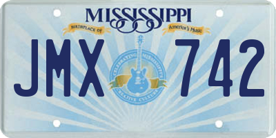 MS license plate JMX742