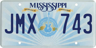 MS license plate JMX743