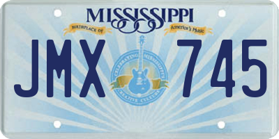 MS license plate JMX745