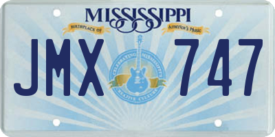 MS license plate JMX747