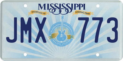 MS license plate JMX773
