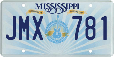 MS license plate JMX781
