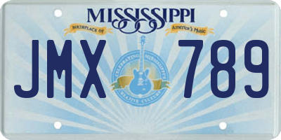 MS license plate JMX789