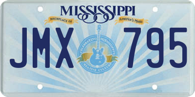 MS license plate JMX795