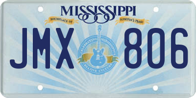 MS license plate JMX806