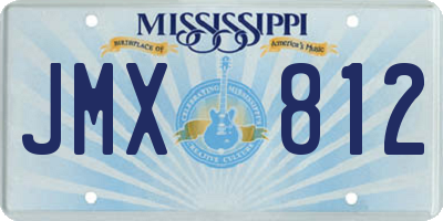 MS license plate JMX812