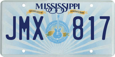 MS license plate JMX817