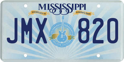MS license plate JMX820