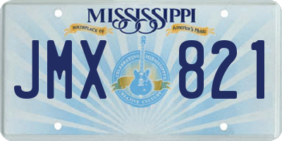MS license plate JMX821