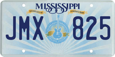 MS license plate JMX825