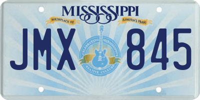 MS license plate JMX845
